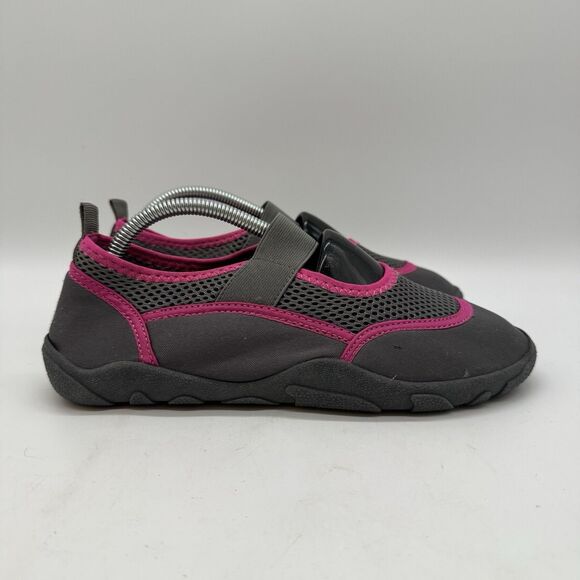 Athletech Swim Wade Water Shoes Womens 6 Gray & Pink Pool Beachcore Coastalcore - Picture 3 of 9